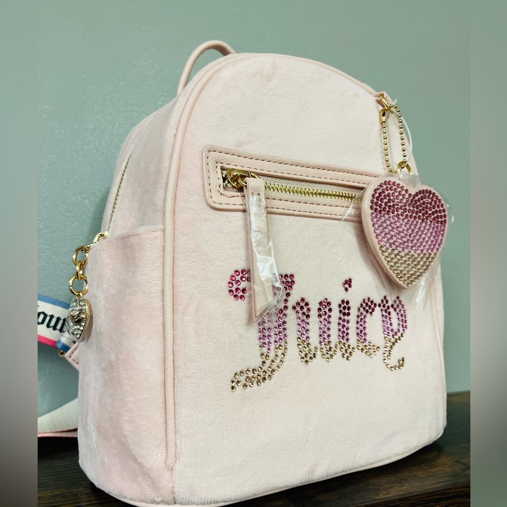 Juicy Couture Pink Backpack with Heart Charm